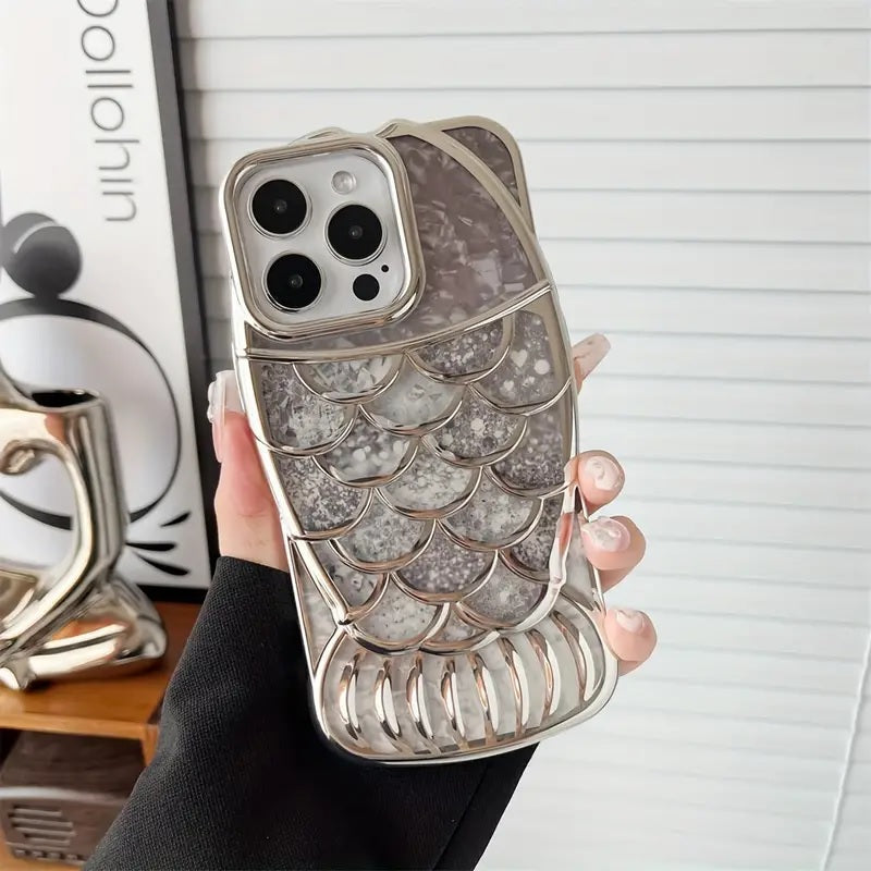 3D Mermaid Glitter Chubby Luxury Fat Fish Case